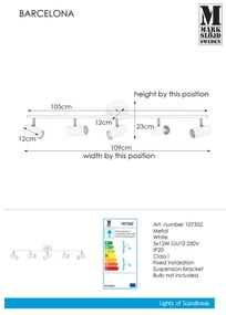 Markslöjd 107352 - Lampă spot BARCELONA 5xGU10/12W/230V