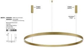 Lustra LED dimabila design circular MOTIF D-150cm