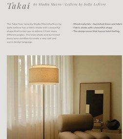 Lampadar, Lampa de podea design decorativ Takai
