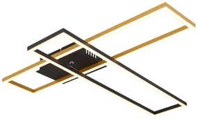 Plafonieră LED Globo 67208-30G DAKARI 30W/230V 3000K 60x80 cm negru/auriu