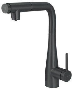 Baterie de chiuvetă cu cap de duș detașabil Deante BRE_N75M ERIDAN negru