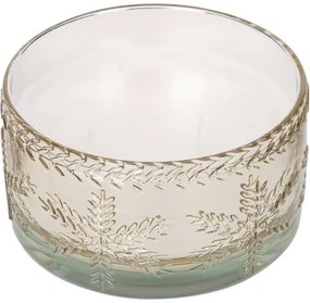 Lumânare în sticlă Glass snowflake 350 g, auriu, 15 x 8 cm
