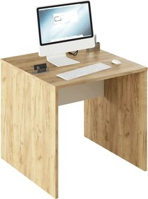 Masa birou RIOMA TYP 17, stejar artisan/alb, DTD laminat, 80x80x76 cm
