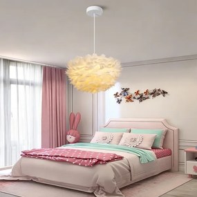 BRILAGI - Lustră suspendată pe cablu FEATHER 3xE27/40W/230V Ø 40 cm albă