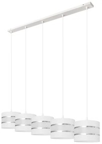 Lustră pe cablu HELEN 5xE27/15W/230V albă