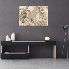 Tablou - Perete cu flori (90x60 cm)