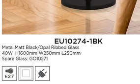 Lampadar / Lampa de podea moderna LUMINA EU10274-1BK SRT