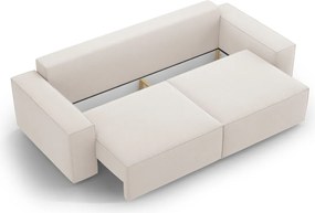 Canapea extensibila 3 locuri, Jodie-78, Micadoni Home, 247x107x86 cm, tesatura structurata, bej deschis