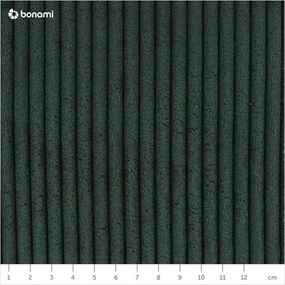 Canapea verde-închis extensibilă/cu spațiu de depozitare cu tapițerie din catifea reiată 218 cm Tori – Bonami Selection