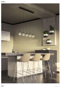 Redo 01-3490 - Lustră LED reglabilă pe cablu KHADI 5xLED/5,2W/230V negru/fumuriu