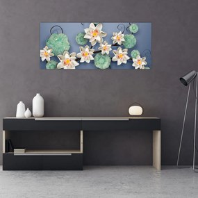 Tablu cu nufăr (120x50 cm)