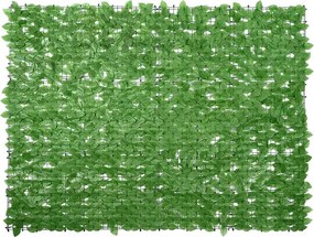 vidaXL Paravan de balcon, frunze verzi, 200x150 cm