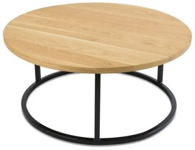 SET 2x măsuță de cafea OAKLOFT 38x90 cm negru/stejar