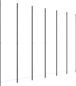 vidaXL Paravan de cameră cu 6 panouri, alb, 300x220 cm, textil