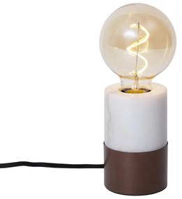 Lampă de masă modernă bronz cu marmură albă - Marissa