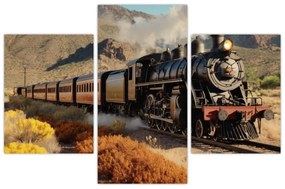 Tablou - Locomotivă cu aburi (90x60 cm)