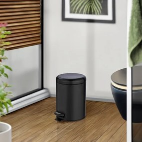 WENKO 24681100 - Coș LEMAN 21 x 24 cm, negru