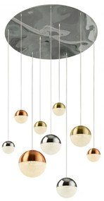 Lustra design modern cu 9 pendule LED Planets 9 4519-9 SRT