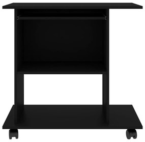 Birou de calculator, negru, 80 x 50 x 75 cm, PAL Negru