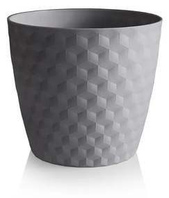 Ghiveci reciclat mat Ruby 36 cm,  gri piatră, 36 cm