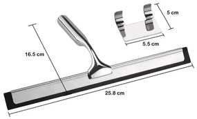 Racleta pentru sticla cu suport Rea auriu 26 cm