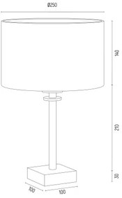 Veioza, lampa de masa eleganta ABBANO negru