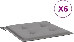 vidaXL Perne scaune grădină 6 buc. gri 40x40x4 cm țesătură Oxford