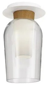 Plafoniera design modern Nora alb/ lemn