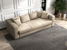 Canapea extensibilă dumonde cu ladă de depozitare si sezut confortabil din spuma high-density, Gloria Enjoy Camel 240x100 cm