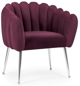 Scaun Lili burgundy/silver – H81 cm