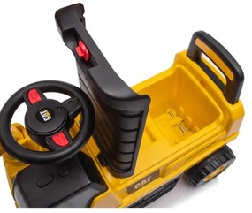 Excavator fără pedale pentru copii CAT galben/negru