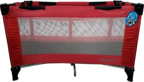 Patut Pliant, Tarc copii Baby Care™ PRO, Pliabil pe 2 Niveluri, plasa tantari,geanta transport inclusa, Rosu