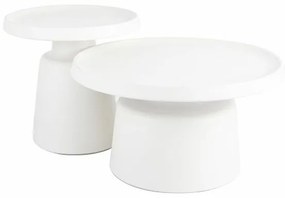 Set 2 mese de cafea Rodos alb/gri ø50/ø70