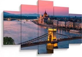 Tablou - Panorama orașului Budapesta, Ungaria (150x105 cm)