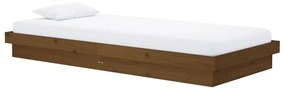 819895 vidaXL Cadru de pat, maro miere, 90x200 cm, lemn masiv de pin