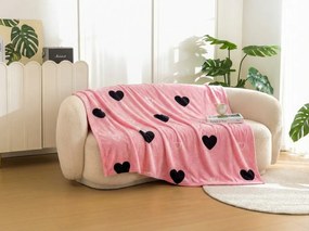 Patura Cocolino CORAZON, roz Dimensiune: 200 x 220 cm