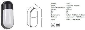 Aplica LED iluminat exterior moden IP54 Veriko