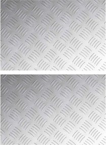 vidaXL Trepte Dreptunghiular 2 pcs Argintiu 60 x 40 cm Aluminiu