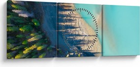 Tablou - Vedere la lac (cu ceas) (90x30 cm)