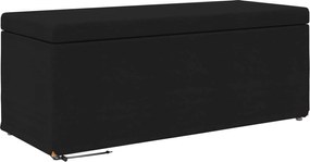 vidaXL Taburet Negru 101 x 41 x 40 cm Stofă și lemn prelucrat