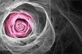Tablou - Trandafir abstract, fucsia (90x60 cm)