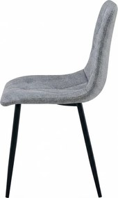 Scaun gri LIBRA PLATINUM GREY cu picioare negre