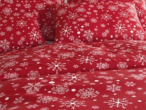 Lenjerie de pat din microplus SNOWFALL rosu Dimensiune lenjerie de pat: 2 buc 70 x 90 cm | 200 x 220 cm