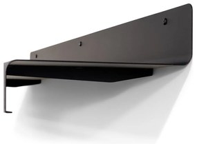 Cuier de perete negru cu raft din metal 120 cm Sway – Spinder Design