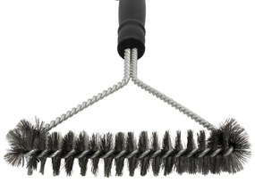 Perie pentru curățare grătar - formă triunghiulară, peri metalici și mâner ergonomic