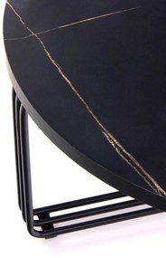 Masuta cafea Antica marble negru – H36 cm