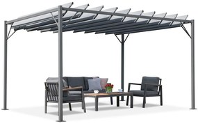 Pergolă de terasă din antracit Malaga 3x4m Garden Point