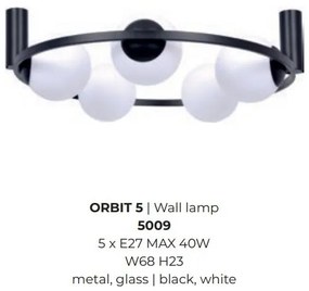 Lustra aplicata cu 5 surse de lumina ORBIT