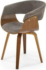 Scaun K545, gri/nuc, stofa clasica/placaj, 63x53x83 cm