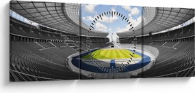 Tablou - stadionul de fodbal (cu ceas) (90x30 cm)